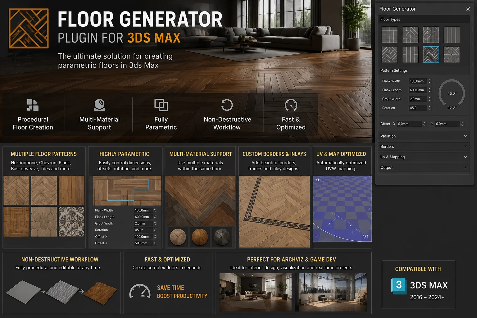 FloorGenerator v2.10 & MultiTexture v2.04 for 3dsMax upto 2027 