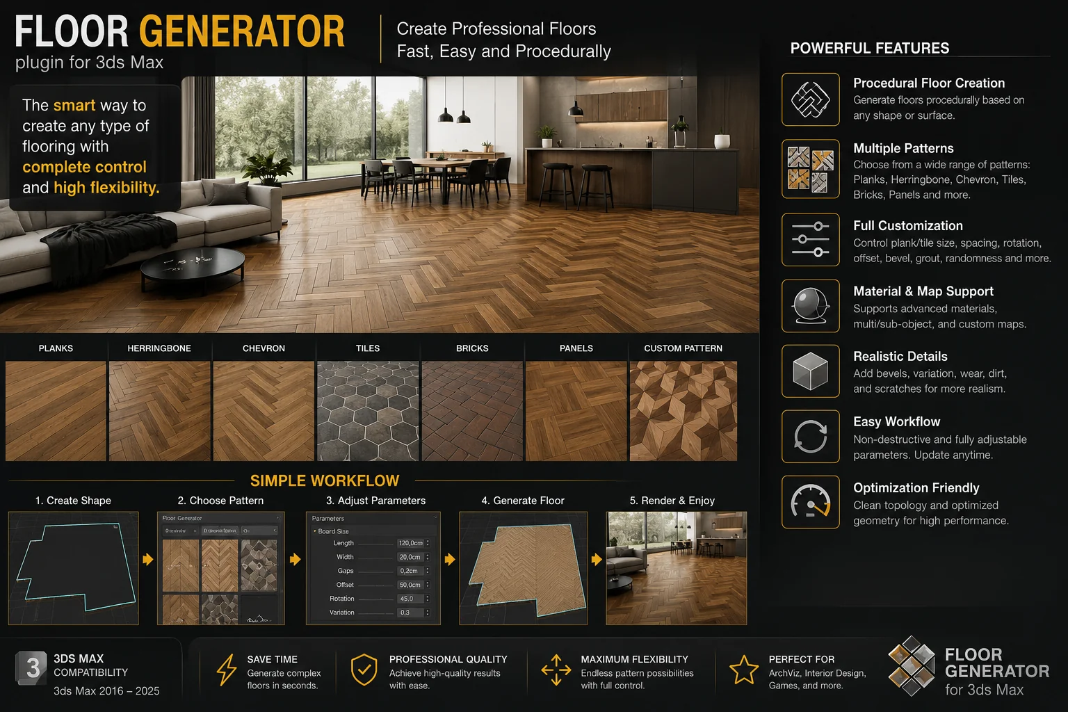 [Download] FloorGenerator v2.10 for 3ds Max - C4d