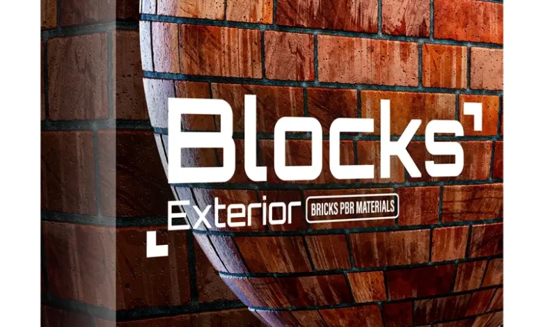 CGAxis – Blocks Exterior Brick Walls PBR Textures free download