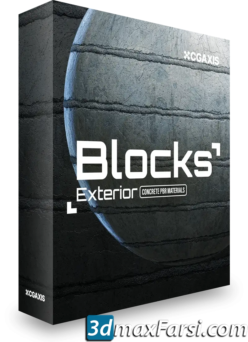 CGAxis – Blocks Exterior Concrete Walls PBR Textures free download
