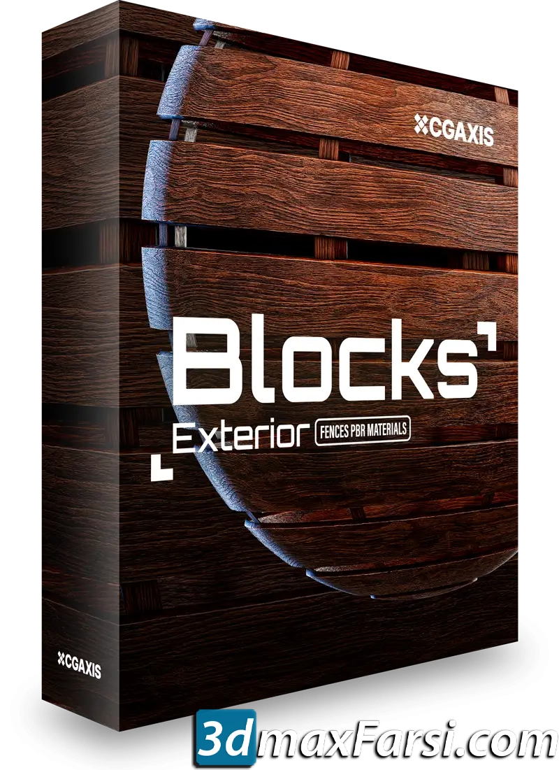 CGAxis – Blocks Exterior Fences PBR Textures free download