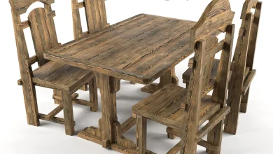 Aged table and chairs from D & M