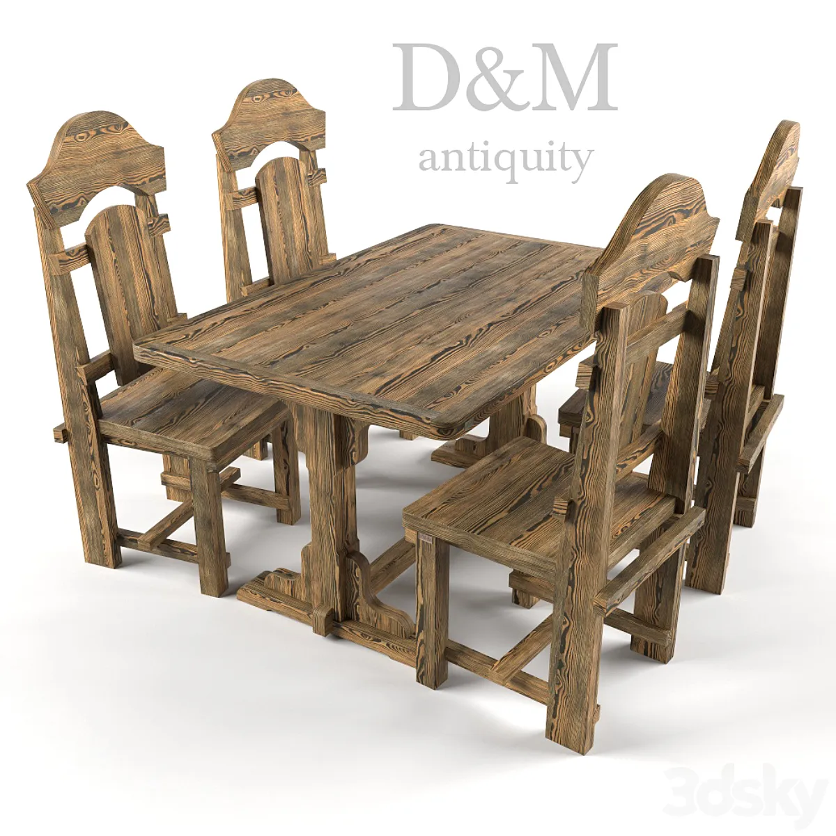 Aged table and chairs from D & M