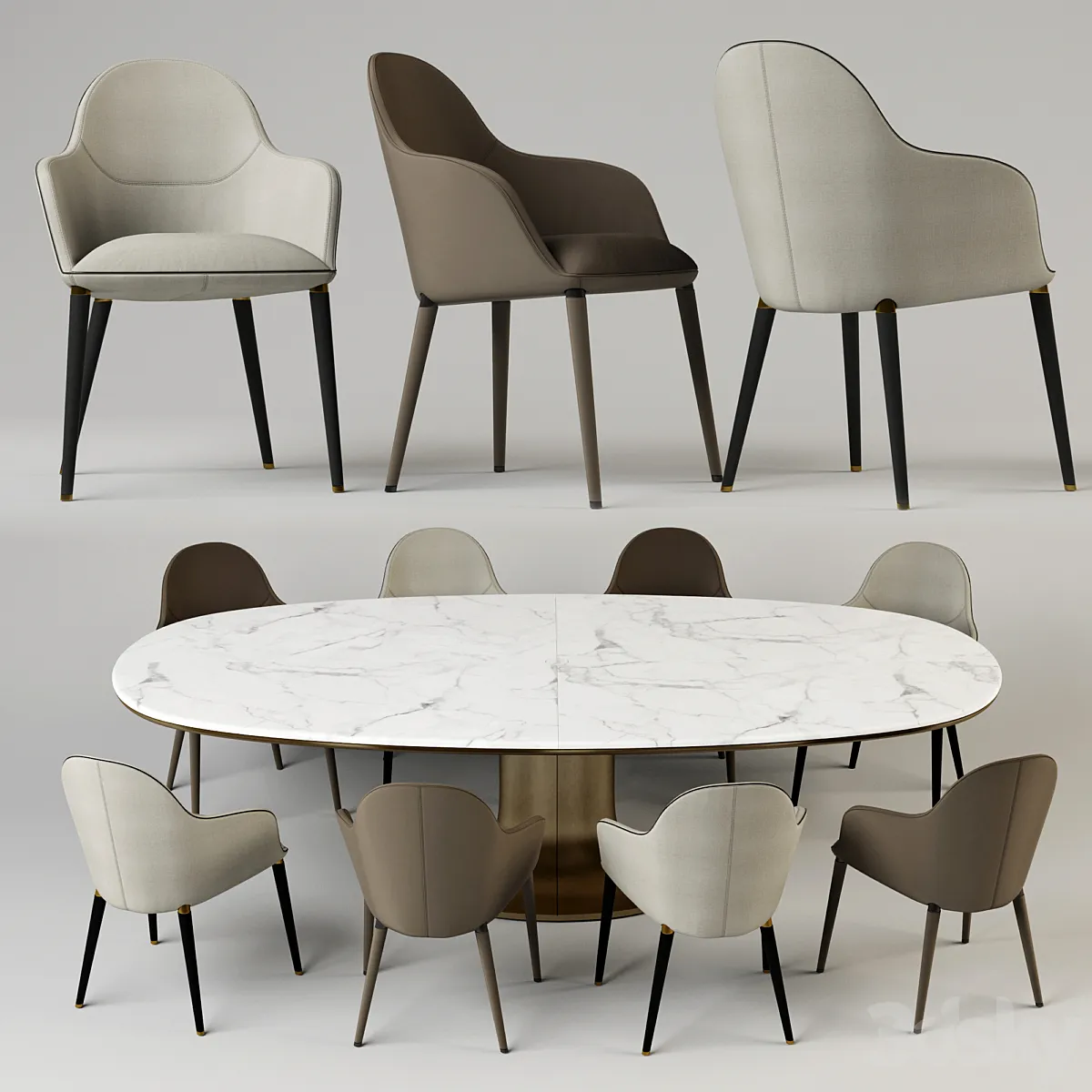 3dsky - Chairs by Giorgetti Selene Giorgetti Mizar table