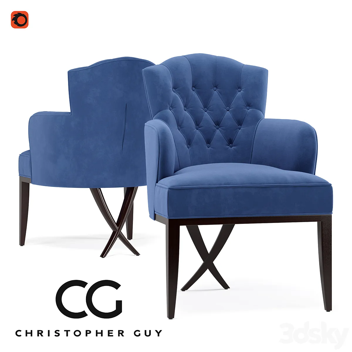 3dsky - Christopher Guy - Monaco 60-0278 - Chair - 3D model