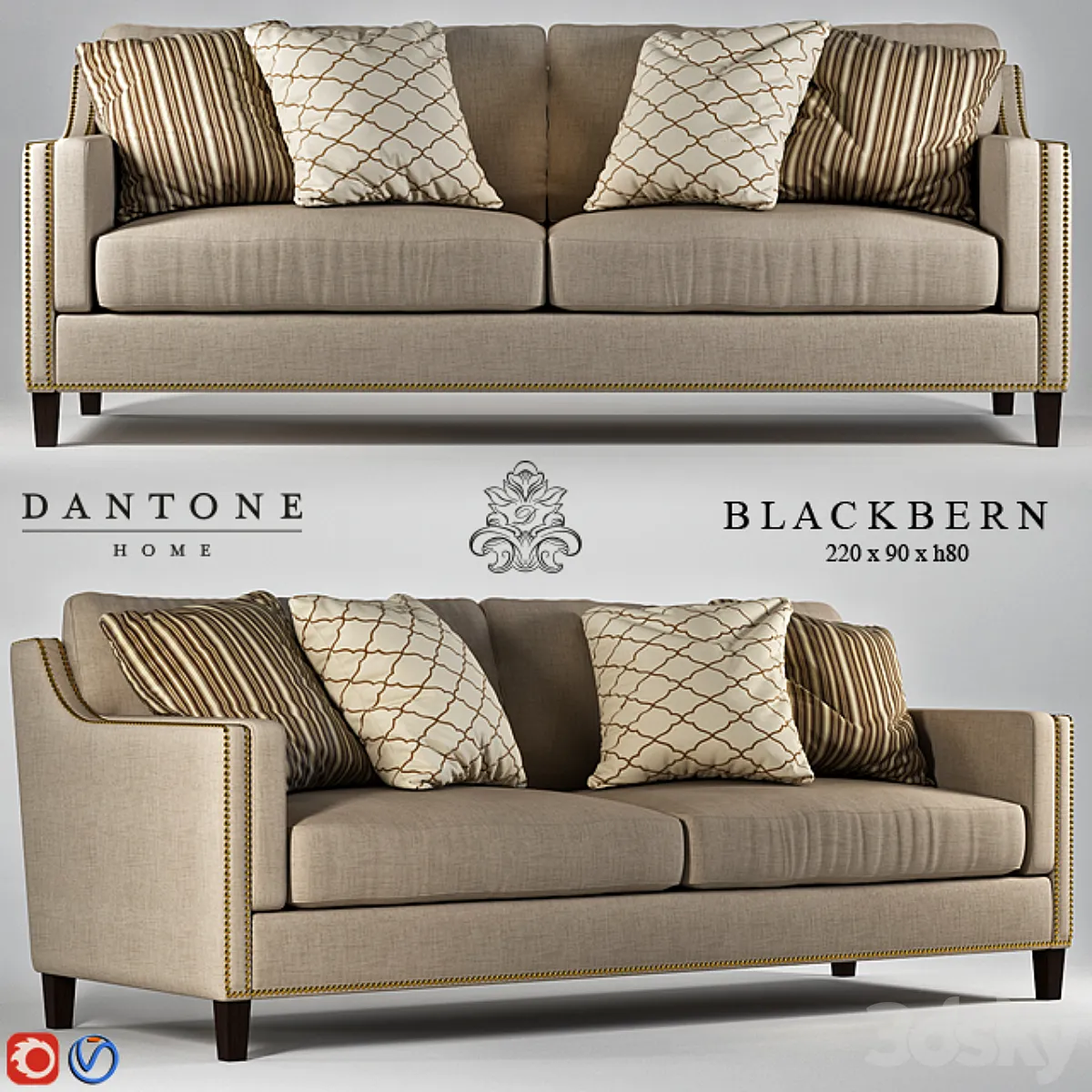 3dsky - Dantone Blackbern sofa