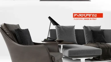 3dsky - Flexform Set 02 Evergreen Sofa