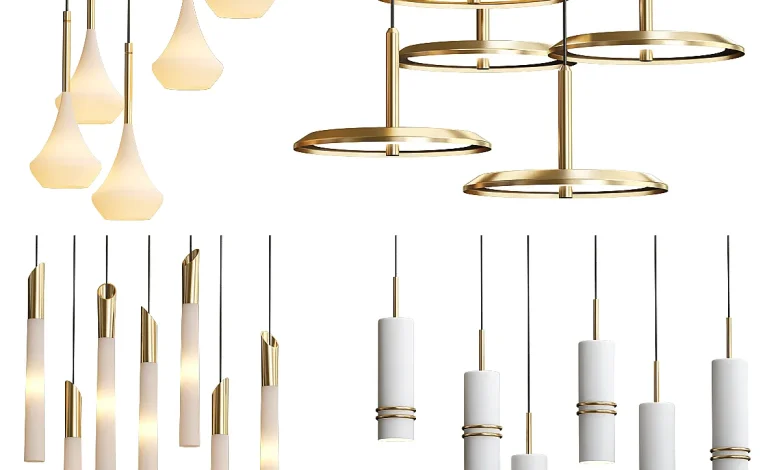 Fulcrum light chandelier - Pendant light - 3D model
