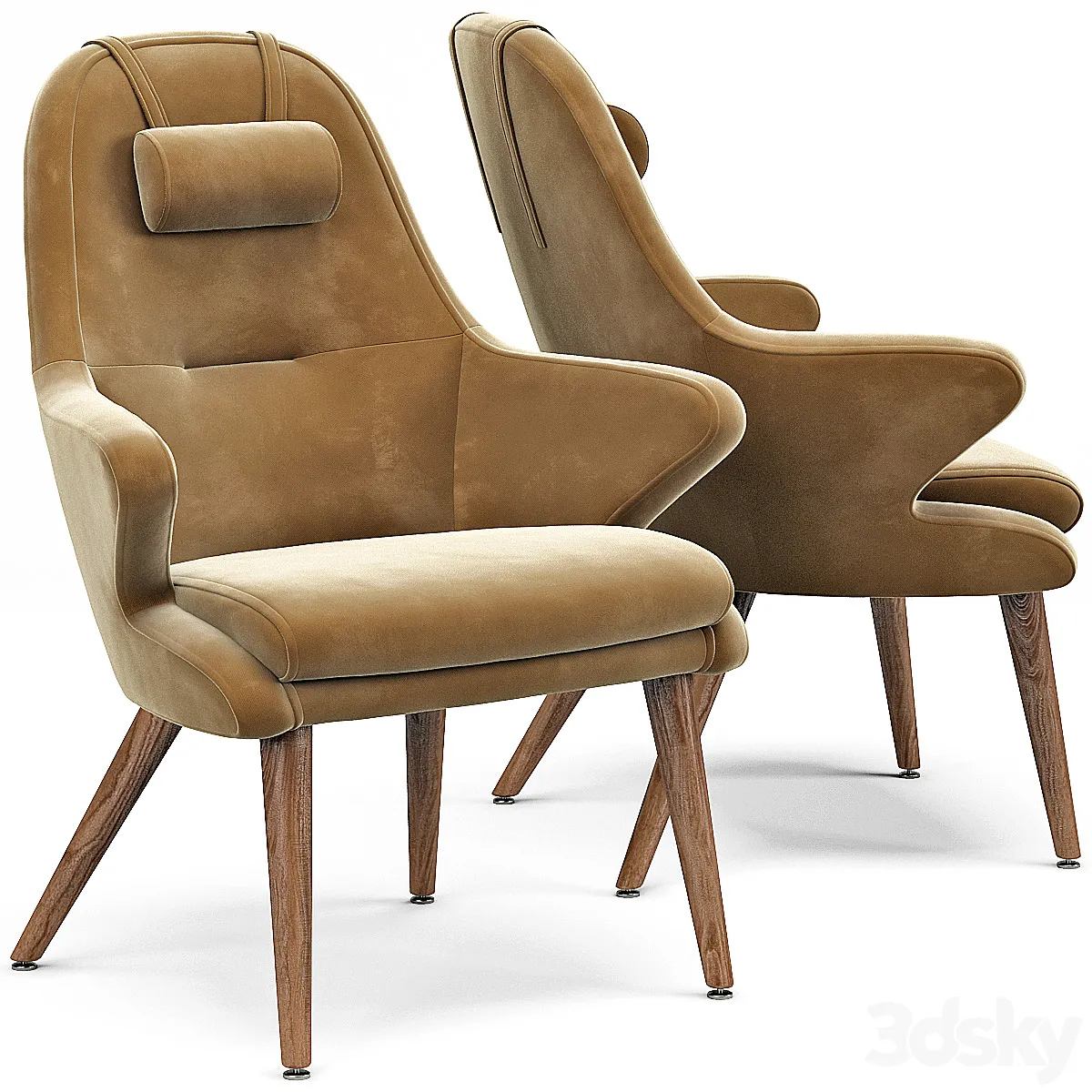 Kaia Lounge Chair - Arm chair - 3D model