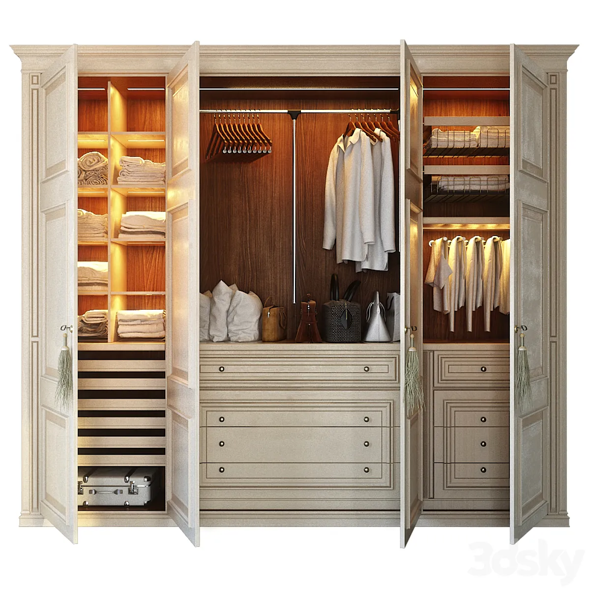 Lanpas closet (Fiesole) - Wardrobe & Display cabinets - 3D model