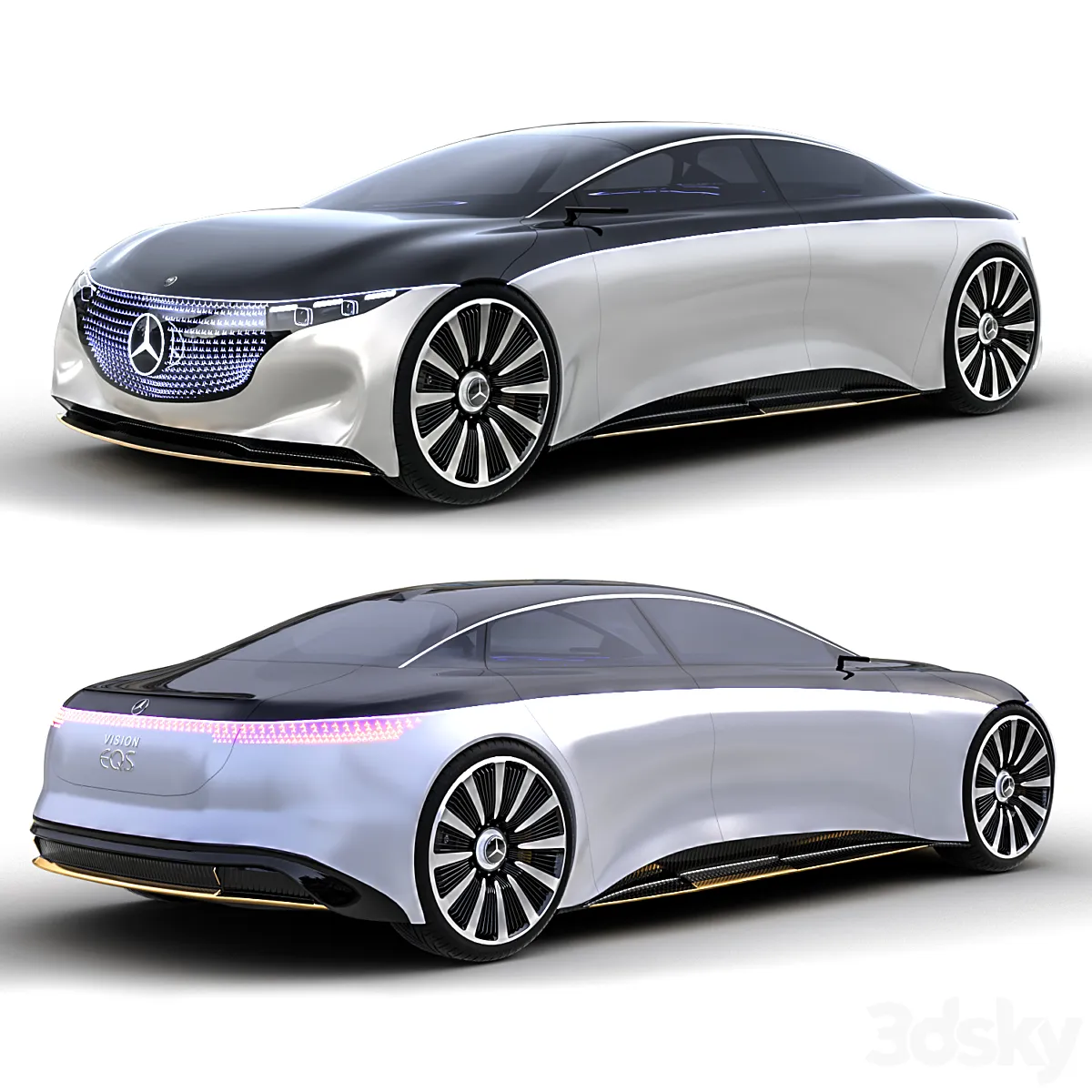 Mercedes Vision EQS - Transport - 3D model