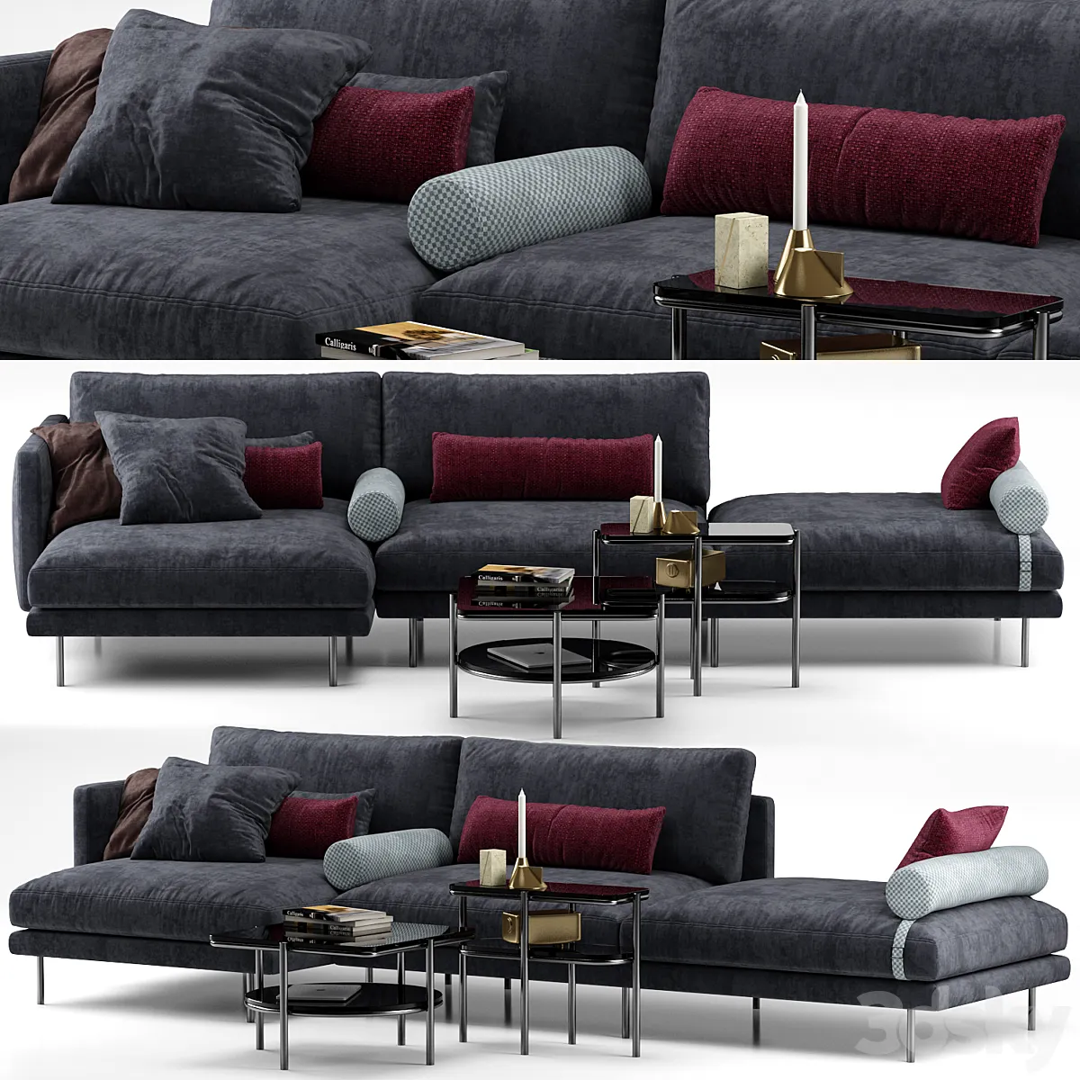 Mies sofa - Calligaris - Sofa - 3D model