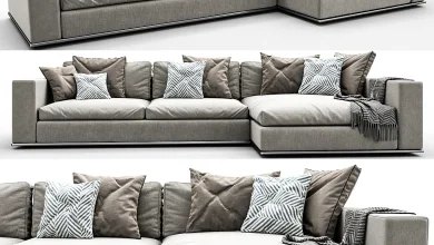 Minotti Hamilton Arrangement 02 - Sofa - 3D model