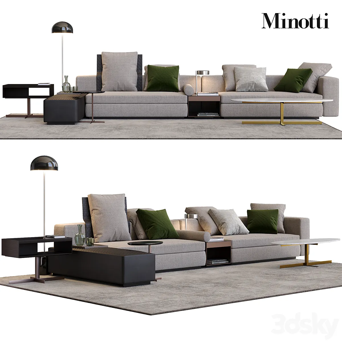 Minotti Yang - Sofa - 3D model