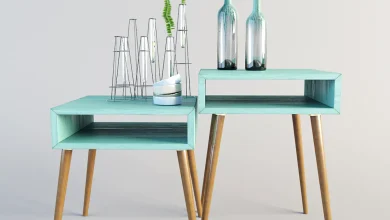 Modern Side Table Decor - Table - 3D model