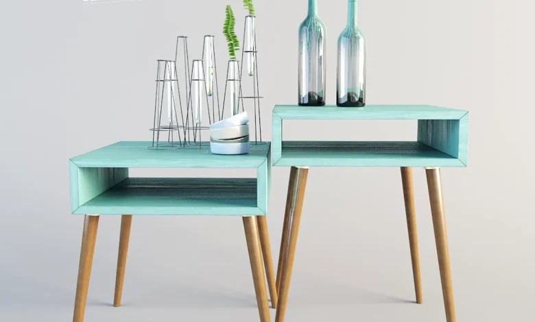 Modern Side Table Decor - Table - 3D model