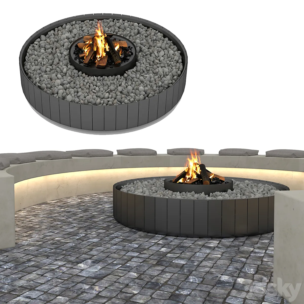 Outdoor Fireplace - Other - 3D model
