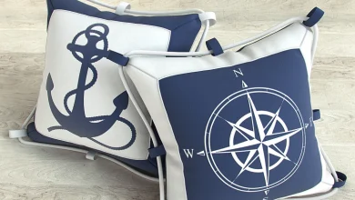 Pillows in a nautical style