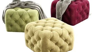 Safavieh - Kenan Ottoman - Other soft seating - 3D model