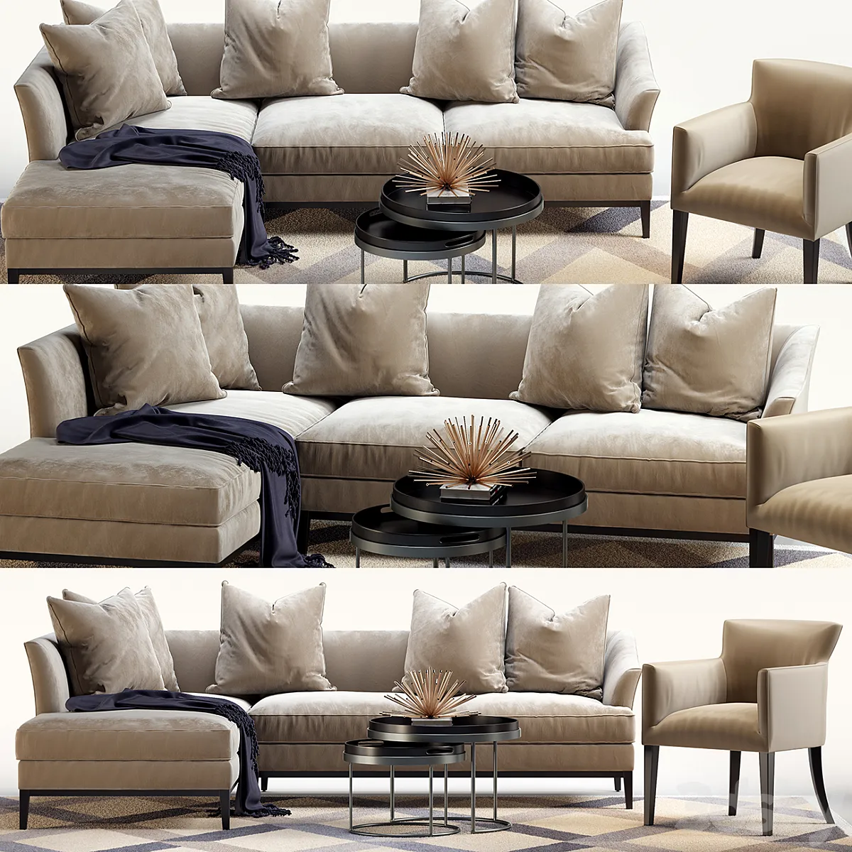 The sofa and chair company set 2 - Sofa - 3D model