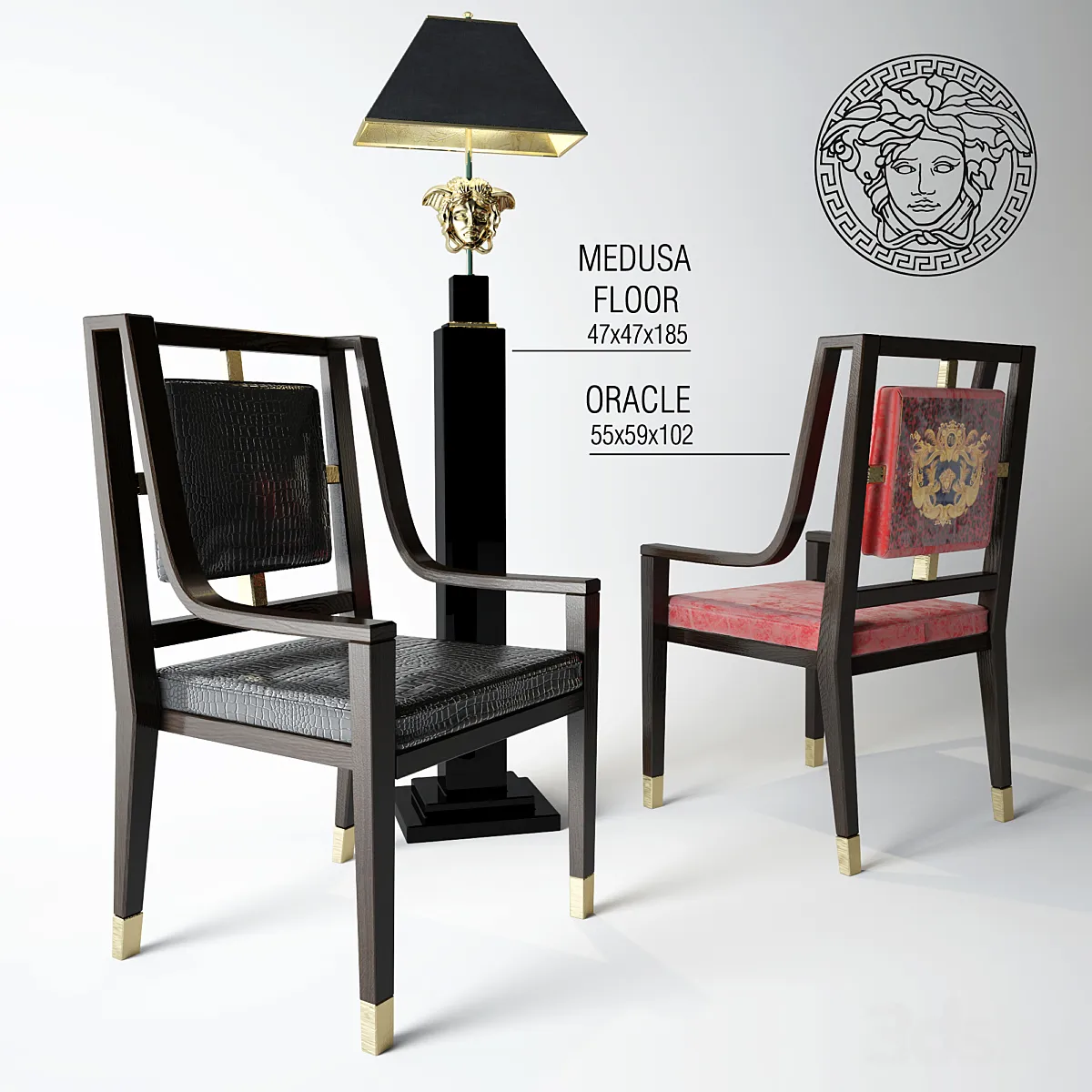 3dsky - versace- oracle + medusa - Chair - 3D model