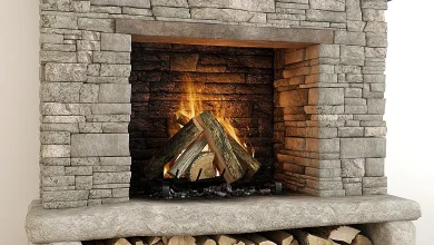 3dsky - Stone fireplace