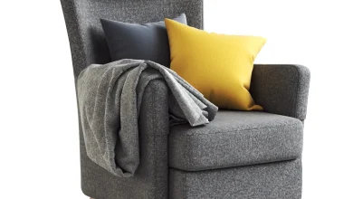 Dark Gray Armchair OMTANKSAM IKEA - Arm chair - 3D model
