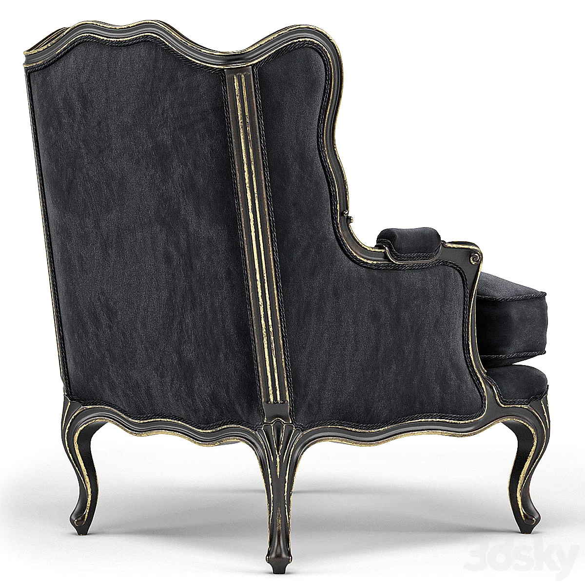 3dsky - Louis XV Bergere Wing Armchair