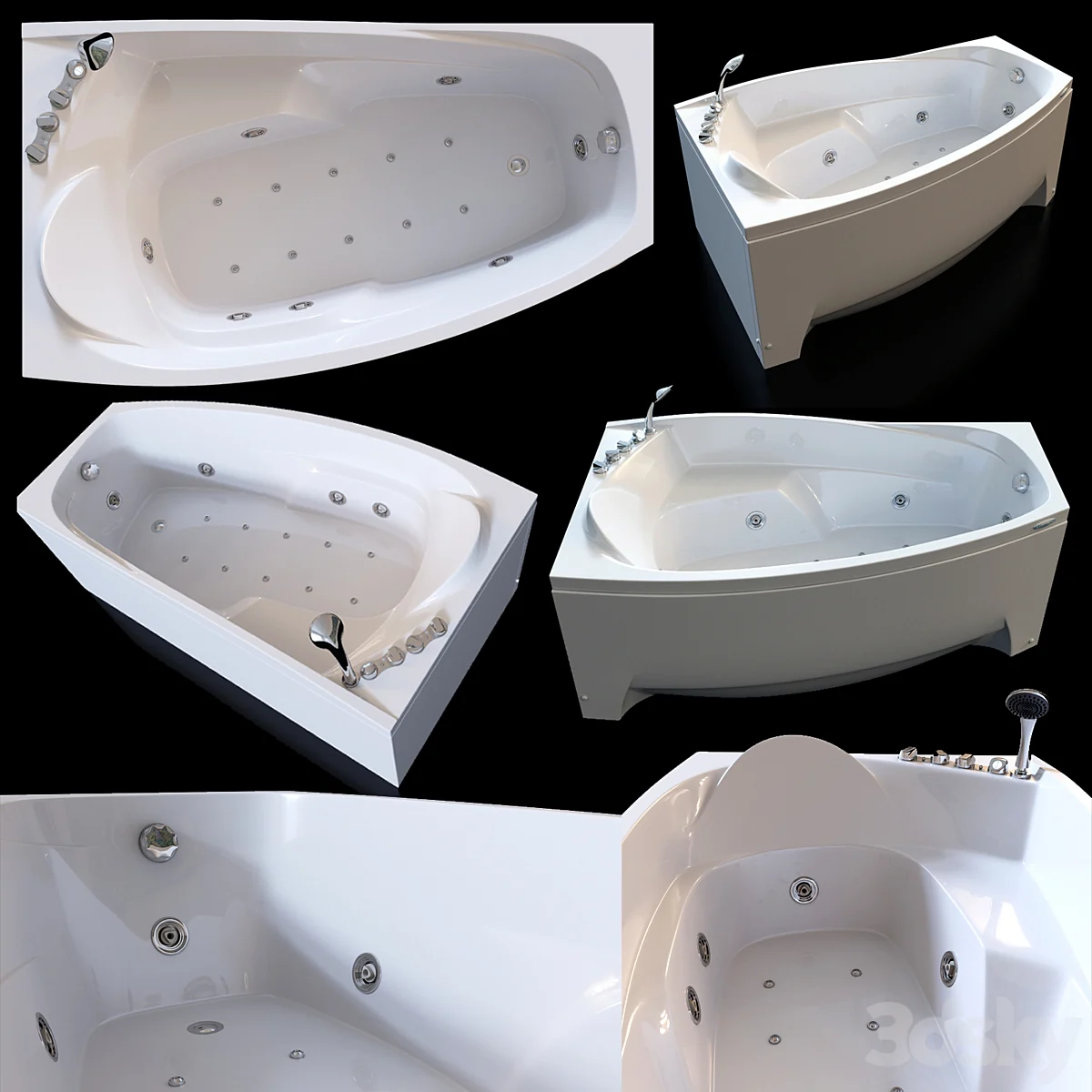 3dsky – Acrylic hydromassage bath Doctor Jet Laluna