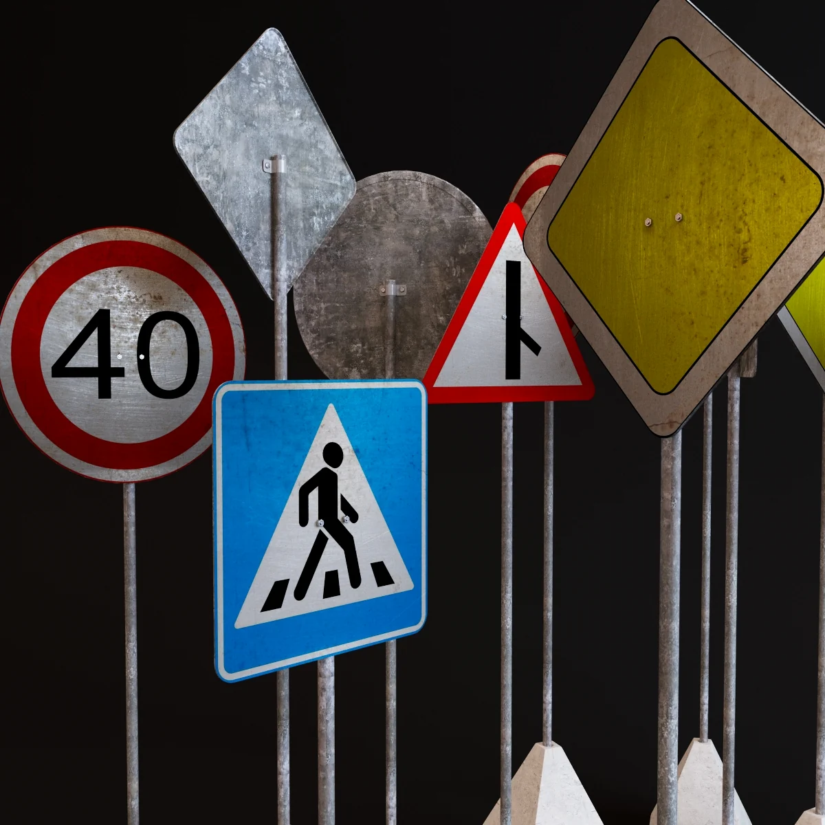 3dsky – Amb Road signs 3d model download