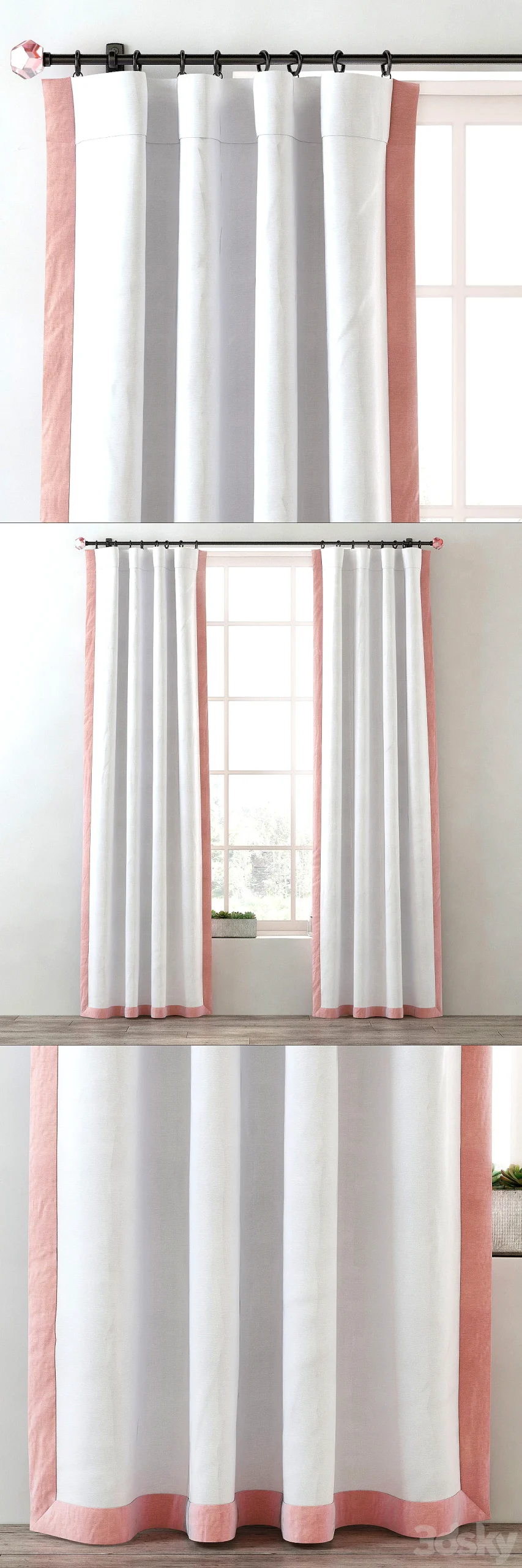 3dsky – RH BORDERED COTTON CANVAS DRAPERY PANEL download