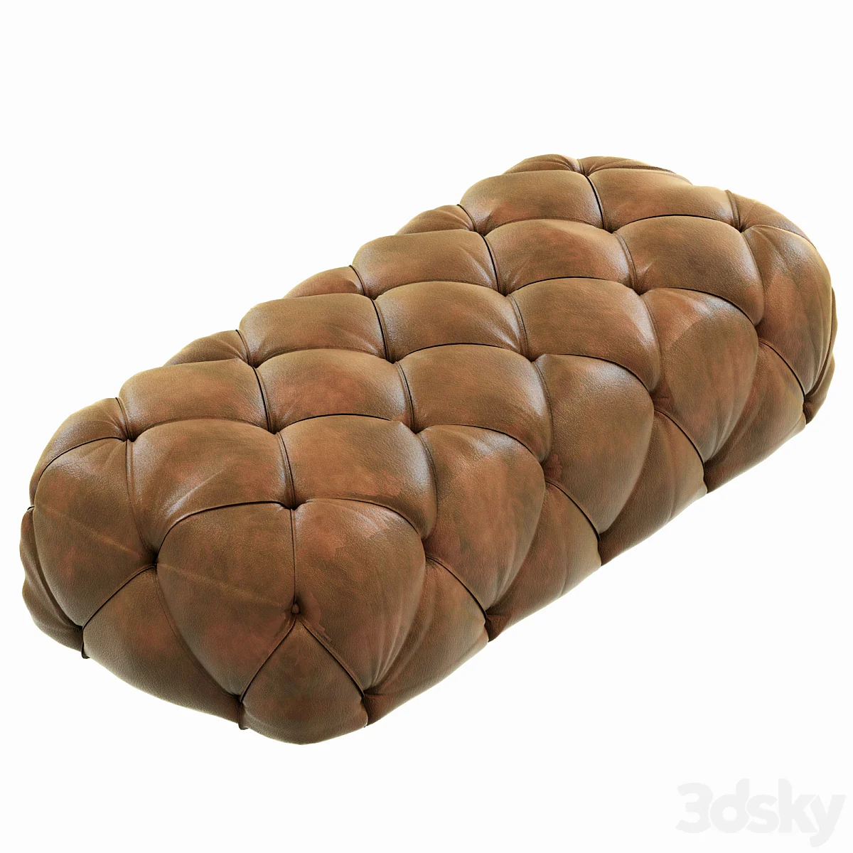 3dsky – Restoration Hardware Soho Tufted Leather Ottoman download
