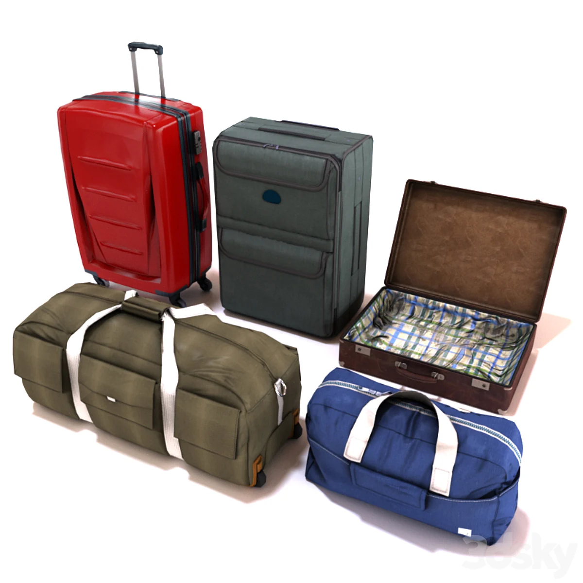3dsky – Set of bags kit bags download