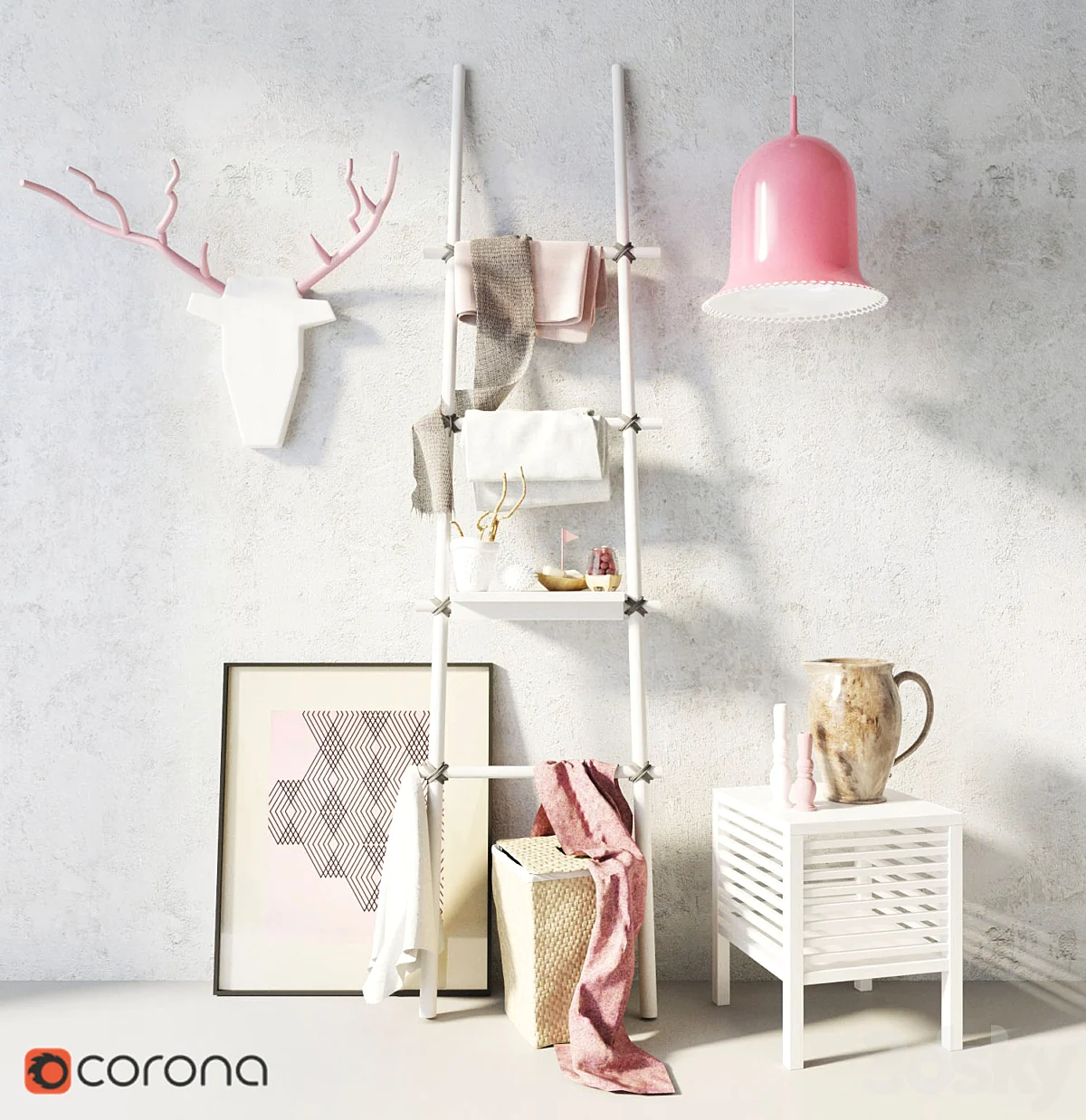 3dsky – decor san site + Ladder-hanger 3d models