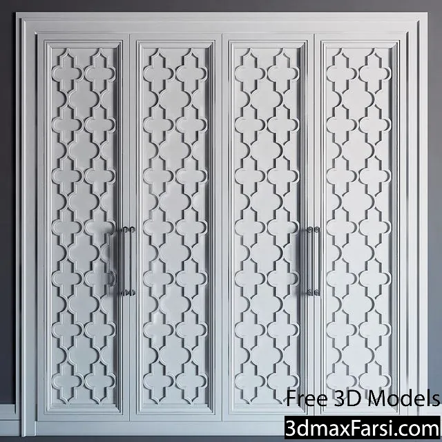 3dsky – Built-in wardrobe 04 fitted wardrobe 04 3d models download