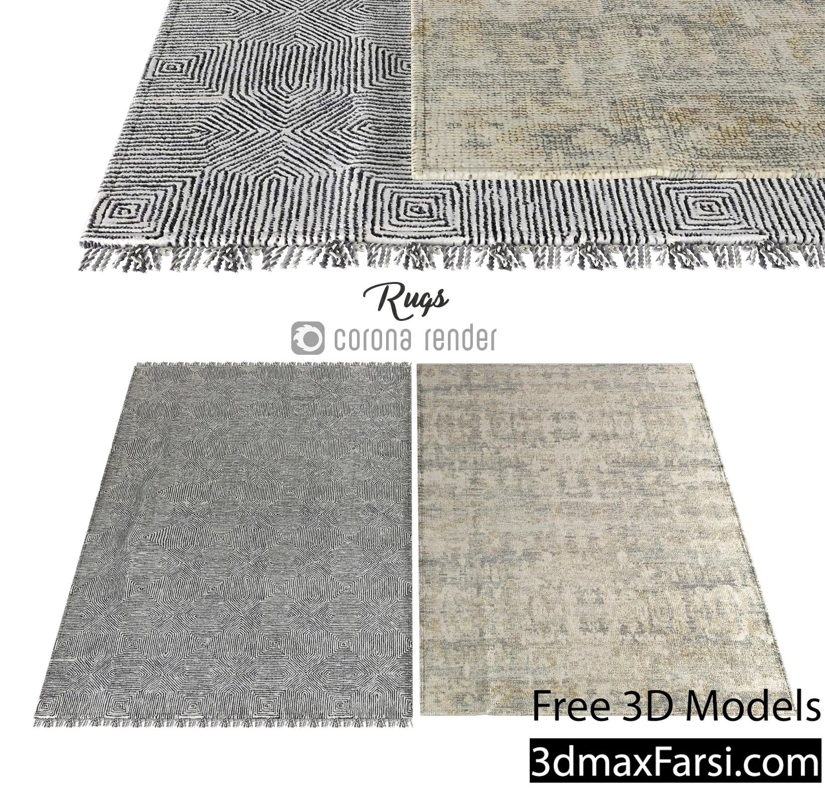 3dsky – Carpets 01 with fringe 3d models download