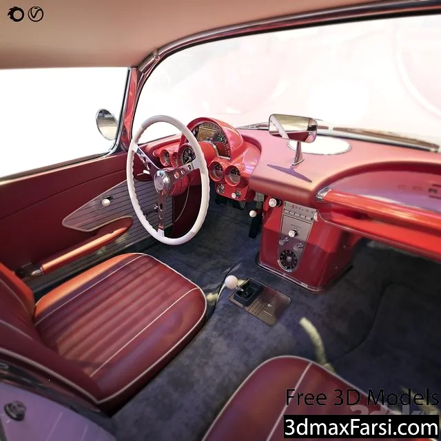 3dsky – Chevrolet Corvette Coupe 1960 With A Roof 3d models free download