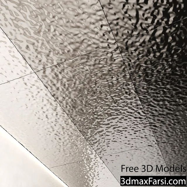 3dsky – Decorative steel sheets with water ripples 01 3d models