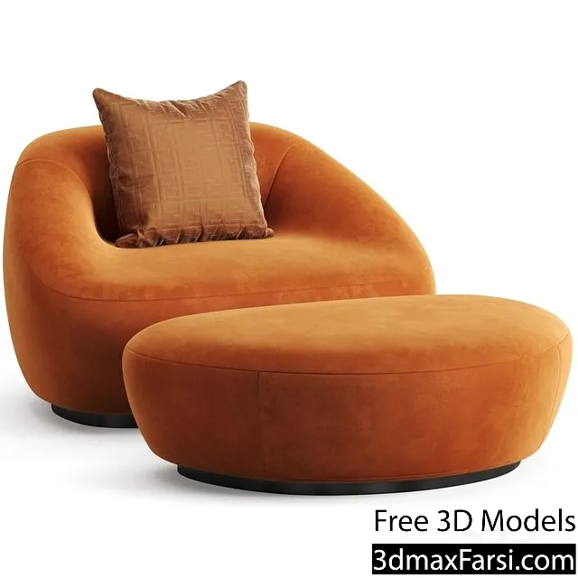 3dsky – Fendi Casa Sandia Armchair 3d models download