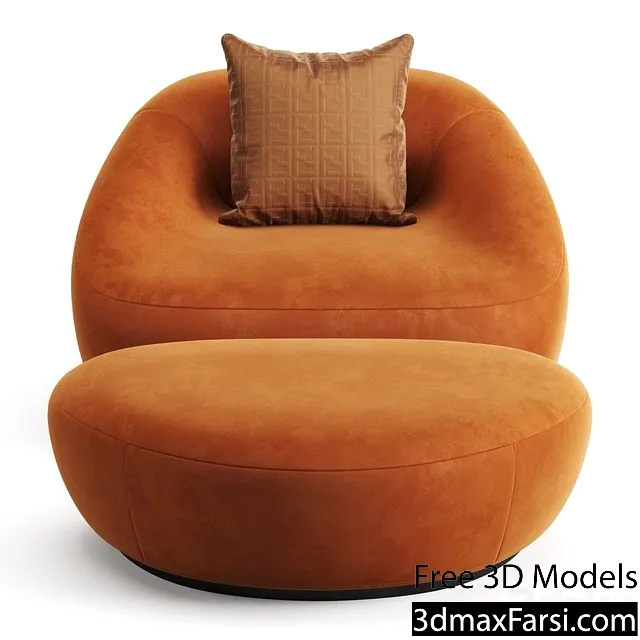 3dsky – Fendi Casa Sandia Armchair 3d models free