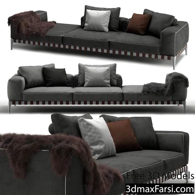 3dsky – Flexform GREGORY sofa – 02 3d models free