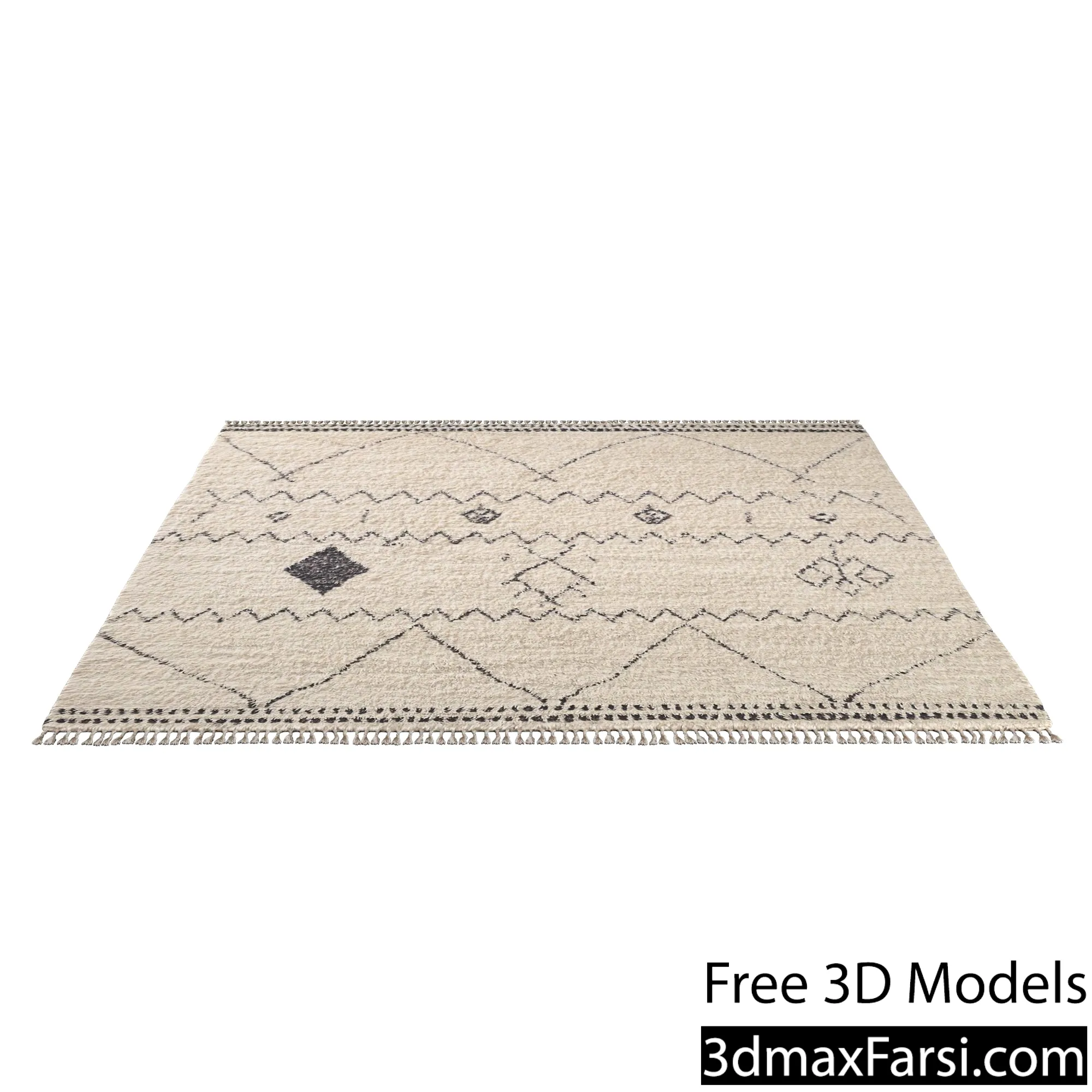 3dsky – HANAA WOOL RUG 3d models download 