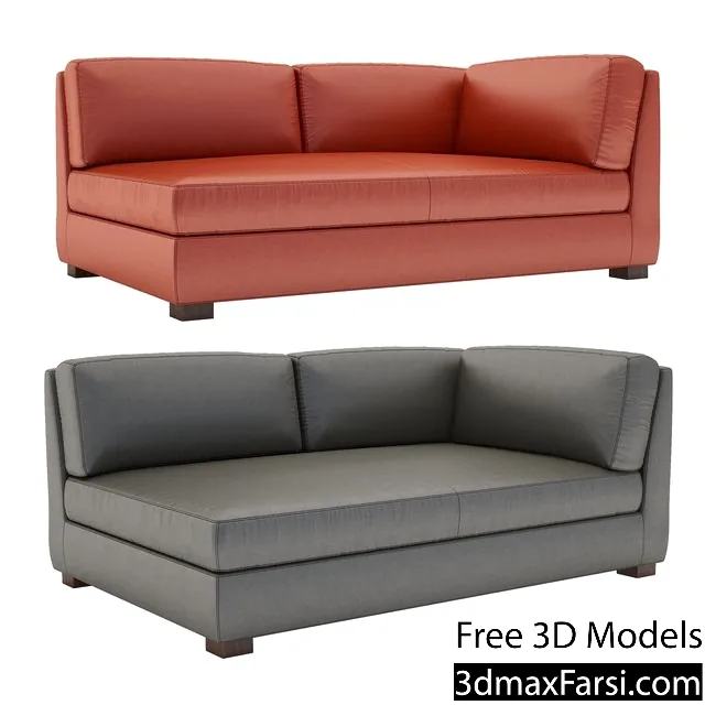 3dsky – Hayden Leather Left-arm Sofa 3d models download