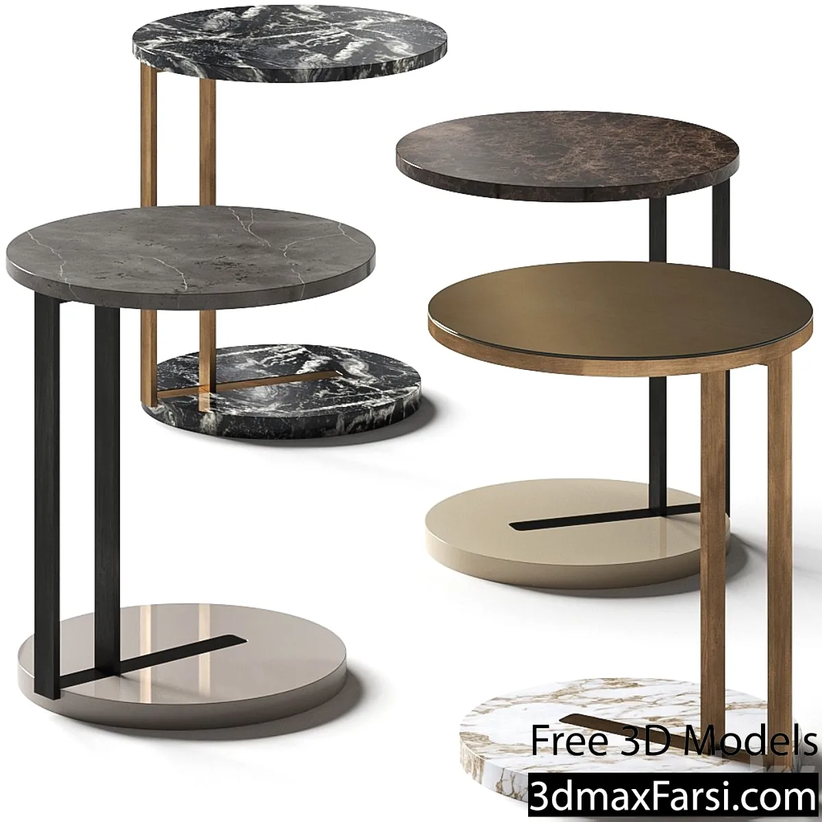 3dsky – Meridiani Ralf Coffee Side Table Comp 3 3d models download