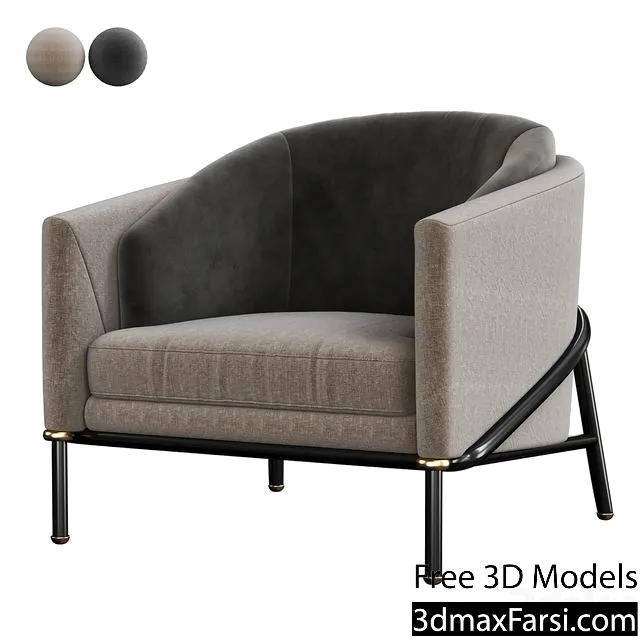 3dsky – Minotti Fil Noir Armchair 3d models download