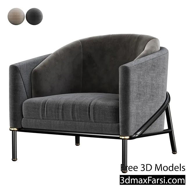 3dsky – Minotti Fil Noir Armchair 3d models download