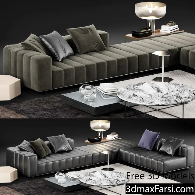 3dsky – Minotti Freeman Tailor Sofa 3 3d models download