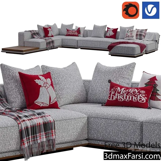 3dsky – Minotti Horizonte Modular Sofa 3d models download