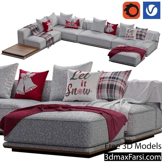 3dsky – Minotti Horizonte Modular Sofa 3d models download free