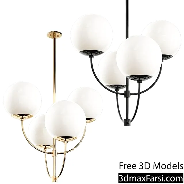 3dsky – Mitzi Carrie 29 Wide Aged Gold 4 Light Chandelier 3d models download